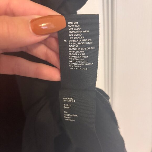 COS Collection of Style Women L Short Sleeve Minimalist Pullover Top Luxury SOFT - Picture 4 of 5